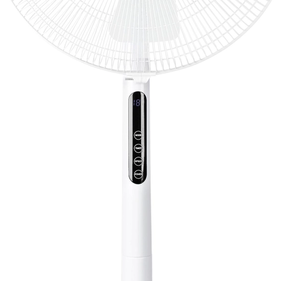Ventilator NEDIS FNST16CWT40, promjer 40 cm, 45W, 3 brzine, daljinski upravljač, LED zaslon, tajmer, bijela Ventilator NEDIS FNST16CWT40, promjer 40 cm, 45W, 3 brzine, daljinski upravljač, LED zaslon, tajmer, bijela