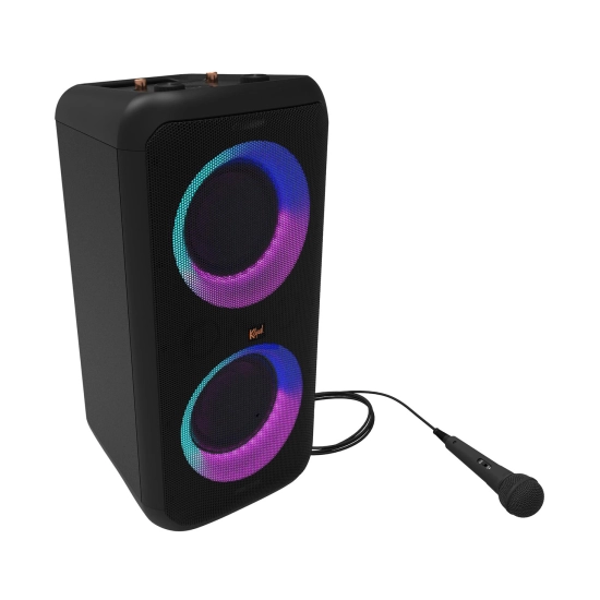 Prijenosni audio sustav KLIPSCH GIG XXL party speaker, Bluetooth 5.0, 3.5mm, 6.3 mm, RGB, USB A, IPX4, 1x žičani mikrofon, crni