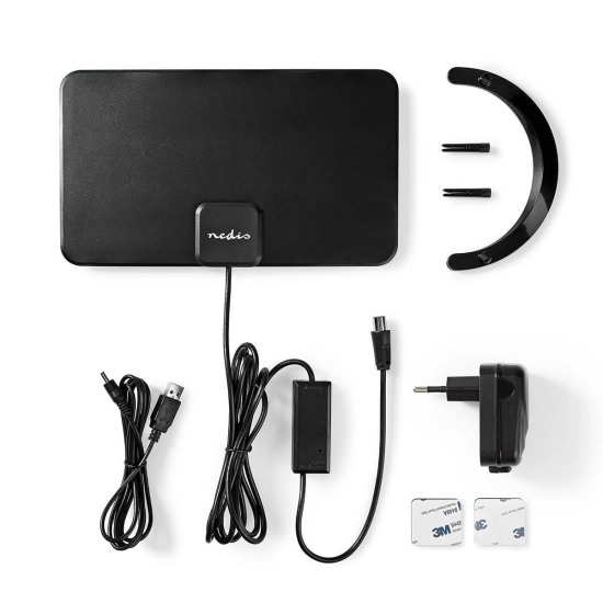 Antena NEDIS ANIR2501BK700, FM, DAB+, DVB-T/T2, 0-25km, aktivna, filter LTE700, 26 dB, crna Antena NEDIS ANIR2501BK700, FM, DAB+, DVB-T/T2, 0-25km, aktivna, filter LTE700, 26 dB, crna