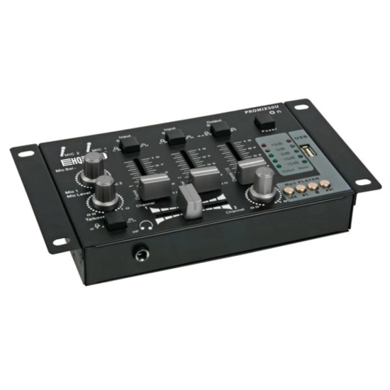 DJ mixer HQ POWER PROMIX50U, 2 stereo kanala, USB A ulaz
