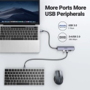 USB HUB UGREEN, USB C na 3x USB A, USB C, HDMI, Power Delivery
