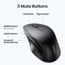Miš UGREEN, bežični, ergonomski, Bluetooth, SILENT, 4000 DPI, crni