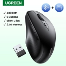 Miš UGREEN, bežični, ergonomski, Bluetooth, SILENT, 4000 DPI, crni