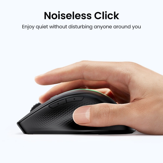 Miš UGREEN, bežični, ergonomski, Bluetooth, SILENT, 4000 DPI, crni
