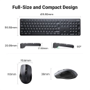 Tipkovnica + miš UGREEN Wireless Keyboard and Mouse Combo UK layout, crna