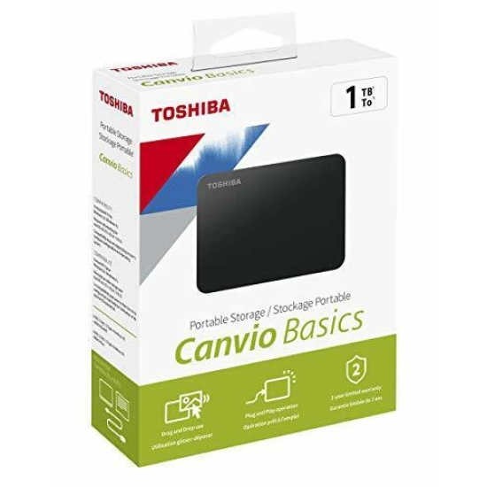 Tvrdi disk vanjski 1000 GB TOSHIBA CANVIO Basics HDTB510EK3AA type-3.2, 2.5incha, crni Tvrdi disk vanjski 1000 GB TOSHIBA CANVIO Basics HDTB510EK3AA type-3.2, 2.5incha, crni