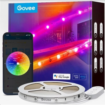 LED set Govee RGBIC Basic, Wi-Fi, Bluetooth, IP 65, 5 m   - LED trake i pribor