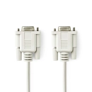 Kabel NEDIS, serijski null modem DB9 ŽŽ, 2m