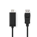 Kabel NEDIS, DisplayPort (M) na HDMI (M), crni, 2m, polybag