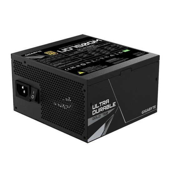 Napajanje 750W, GIGABYTE UD750GM ATX, 80 Plus Gold, modularno, 120mm smart fan