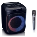 Prijenosni audio sustav LENCO PA-100, 100W RMS, Bluetooth 5.0, IPX4, TWS, USB A, daljinski upravljač, 1x bežični mikrofon