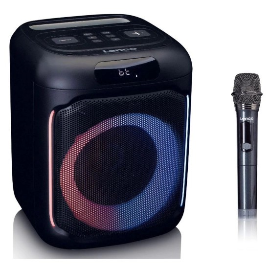 Prijenosni audio sustav LENCO PA-100, 100W RMS, Bluetooth 5.0, IPX4, TWS, USB A, daljinski upravljač, 1x bežični mikrofon