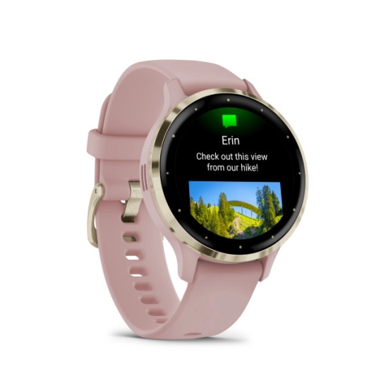 Pametni sat GARMIN Venu 3S Dust Rose Soft Gold, 010-02785-03