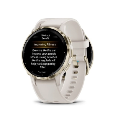 Pametni sportski sat GARMIN Venu 3S Ivory Soft Gold,010-02785-04   - Pametni sportski satovi
