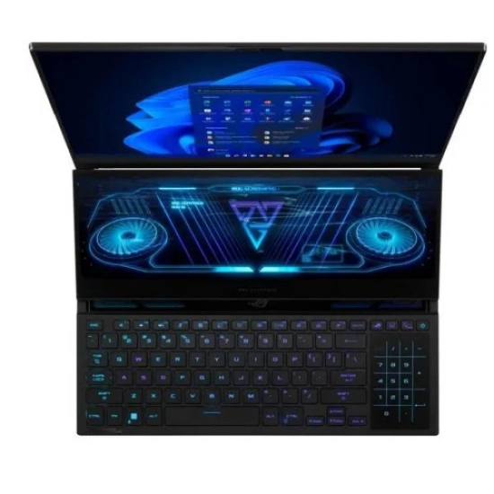 Laptop ASUS ROG FROG Zephyrus Duo 16 GX650PY-NM010X, 90NR0BI1-M000K0, Ryzen 9-7945HX, 32, 2TB SSD, GeForce RTX 4090, 16incha WQXGA, Windows 11P, crni 