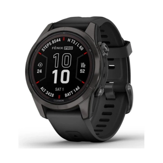 Pametni sportski sat GARMIN Fenix 7S PRO Sapphire Solar, GPS, multisport, Carbon Gray , DLC Tit, crni remen 010-02776-11 Pametni sportski sat GARMIN Fenix 7S PRO Sapphire Solar, GPS, multisport, Carbon Gray , DLC Tit, crni remen 010-02776-11