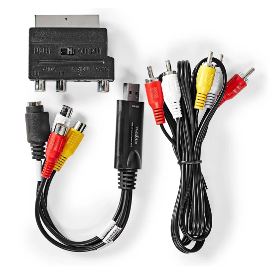 Video Grabber NEDIS VGRRU101BK  A/V cable, Scart, USB A 2.0 