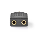 Adapter NEDIS, 3.5mm TRS (M) na 2x 3.5mm (Ž), pozlaćeni, bulk