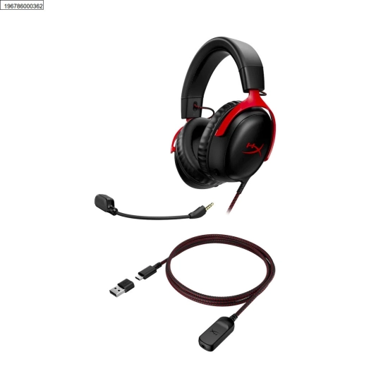 Slušalice HYPERX Cloud III, gaming, crveno-crne