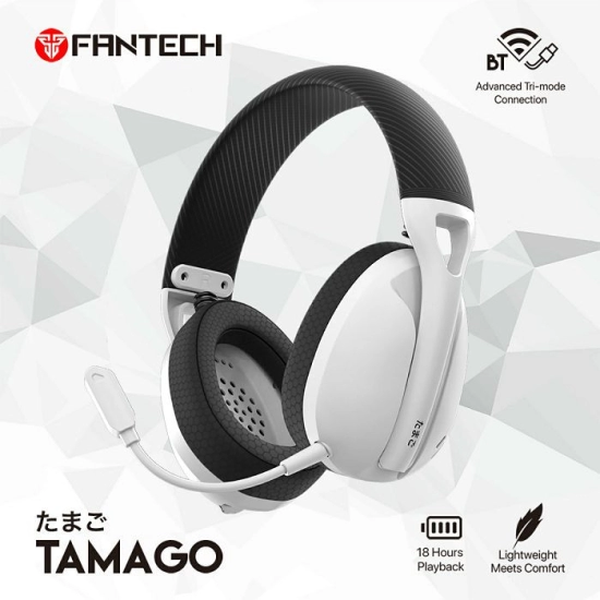 Slušalice FANTECH Tamago WHG01, bežične, Bluetooth, USB C, bijele