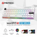 Tipkovnica FANTECH MaxFit 61 MK857, RGB, bežična, mehanička, bijela