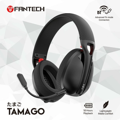 Slušalice FANTECH Tamago WHG01, bežične, Bluetooth, USB C, crne  