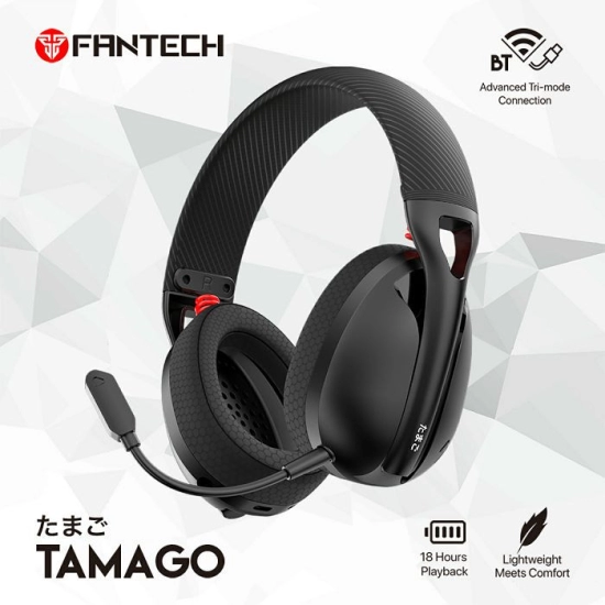 Slušalice FANTECH Tamago WHG01, bežične, Bluetooth, USB C, crne