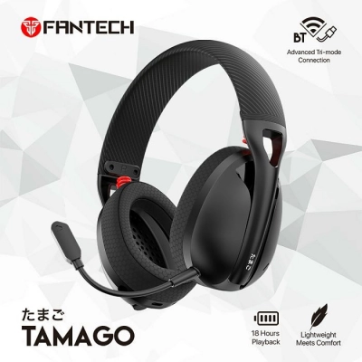 Slušalice FANTECH Tamago WHG01-BK, bežične, Bluetooth, USB C, crne   - Fantech