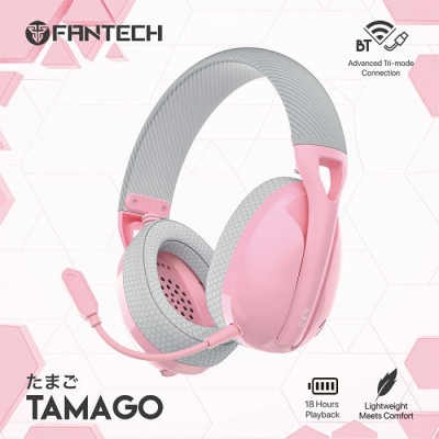 Slušalice FANTECH Tamago WHG01, bežične, Bluetooth, USB C, roze   - Fantech
