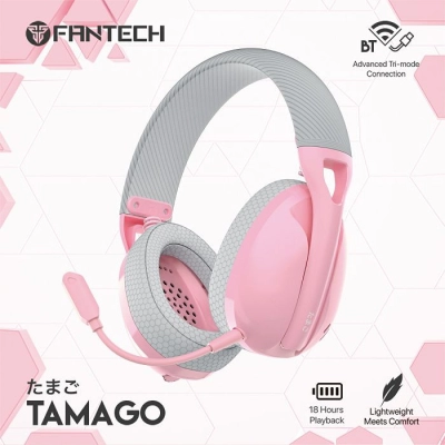 Slušalice FANTECH Tamago WHG01, bežične, Bluetooth, USB C, roze  