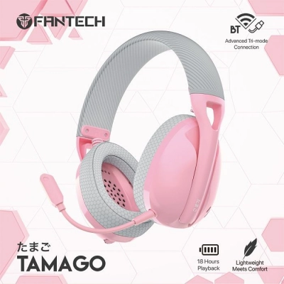 Slušalice FANTECH Tamago WHG01-P, bežične, Bluetooth, USB C, roze   - Fantech