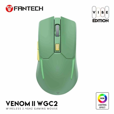 Miš FANTECH Venom II Vibe, optički, bežični, 4000 DPI, gaming, zeleni - Flashfire Miš FANTECH Venom II Vibe, optički, bežični, 4000 DPI, gaming, zeleni - Flashfire
