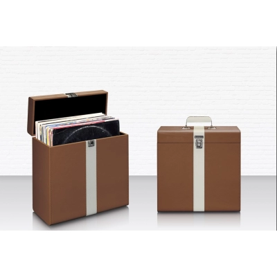 Gramofonska kutija za ploče LENCO TTA-301BNWH, kapacitet 30 ploča, prikladno za pohranu i nošenje   - Gramofoni