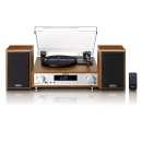 Gramofon LENCO MC-160WD, sa HiFi Stereo sustavom 2x10W, DAB, DAB+, FM radio, Bluetooth 5.0, RCA izlaz, AUX ulaz, USB-A PC kodiranje, 33,45 i 75 RPM, daljinski upravljač