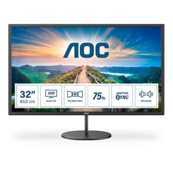 Monitor 31.5incha AOC Q32V4, QHD, IPS, 75Hz, 4ms, 250cd/m2, crni Monitor 31.5incha AOC Q32V4, QHD, IPS, 75Hz, 4ms, 250cd/m2, crni