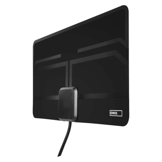 Antena EMOS CITY LEAF-C600, DVB-T/T2, DAB, LTE,4G,5G filteri, 0-25km, sobna, aktivna, crna Antena EMOS CITY LEAF-C600, DVB-T/T2, DAB, LTE,4G,5G filteri, 0-25km, sobna, aktivna, crna