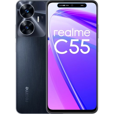 Smartphone REALME C55, 6.72incha, 8GB, 256GB, Android 13, crni   - Realme Black Friday promo