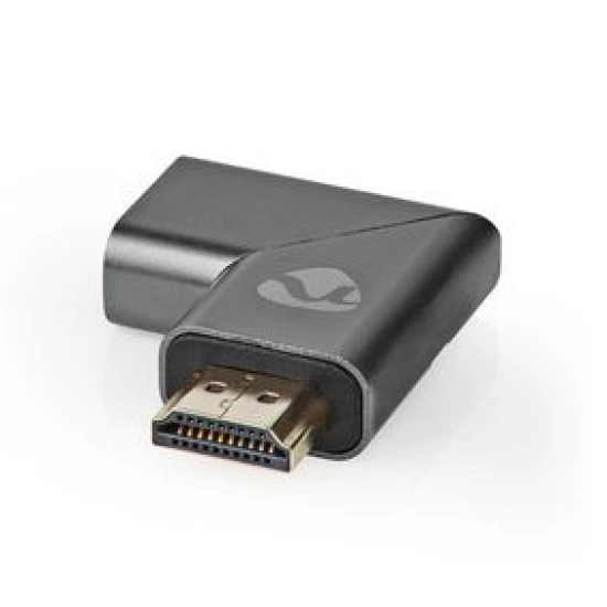 Adapter NEDIS, HDMI (M) na HDMI (Ž), kutni 90°, sivi Adapter NEDIS, HDMI (M) na HDMI (Ž), kutni 90°, sivi
