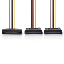 Kabel NEDIS CCGB73190VA015, SATA 15-Pin (M) na 2x SATA 15-Pin (Ž), multi color, 0.15m