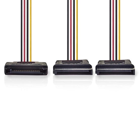 Kabel NEDIS CCGB73190VA015, SATA 15-Pin (M) na 2x SATA 15-Pin (Ž), multi color, 0.15m Kabel NEDIS CCGB73190VA015, SATA 15-Pin (M) na 2x SATA 15-Pin (Ž), multi color, 0.15m