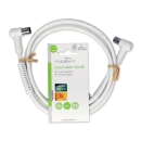 Kabel NEDIS, antenski (M) na (Ž), bijeli, 1,5m, kutni, label, bulk