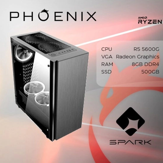 Računalo office PHOENIX SPARK Y-130, AMD Ryzen 5 5600G, 8GB, 500GB SSD
