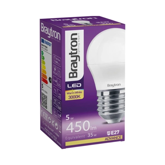 Žarulja LED Braytron 5W 3000K 450lm E27 G45 IP20 kuglica BA11-00520 Žarulja LED Braytron 5W 3000K 450lm E27 G45 IP20 kuglica BA11-00520