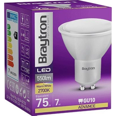 Žarulja LED Braytron 7W 2700K 580lm GU10 110D IP20   - LED žarulje