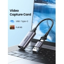 Video capture card UGREEN, USB-C + A na HDMI, crna [ USB3.0 A/F to A/F Adapter Aluminum Case ]