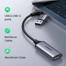 Video capture card UGREEN, USB-C + A na HDMI, crna [ USB3.0 A/F to A/F Adapter Aluminum Case ]