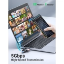 Čitač memorijskih kartica UGREEN, USB C/A 3.0, TF/SD kartice, crni