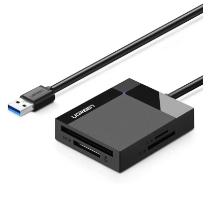 Čitač memorijskih kartica UGREEN, USB 3.0, TF/SD/CF/MS kartice, 50cm, crni   - Čitači i adapteri