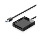 Čitač memorijskih kartica UGREEN, USB A 3.0, TF/SD/CF/MS kartice, 50cm, crni