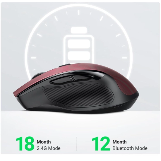 Miš UGREEN, bežični, ergonomski, Bluetooth, USB A, crveni Miš UGREEN, bežični, ergonomski, Bluetooth, USB A, crveni